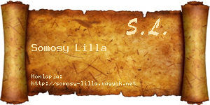 Somosy Lilla névjegykártya